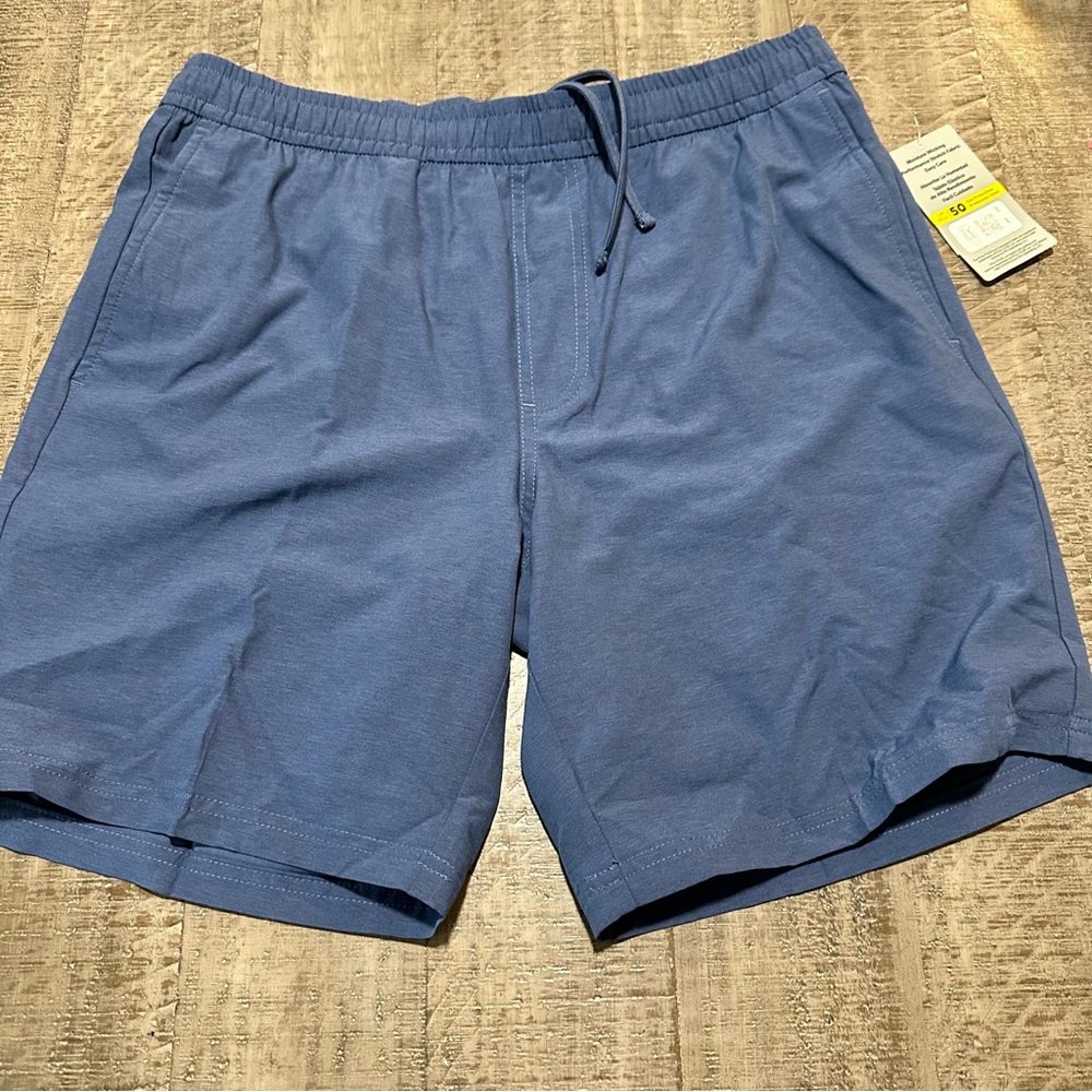 PGA Tour Men's Athletic Blue Shorts